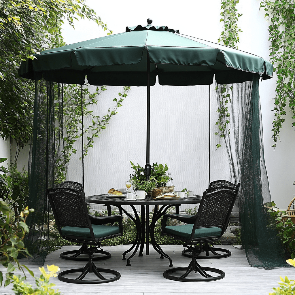 mosquito netting pergola
