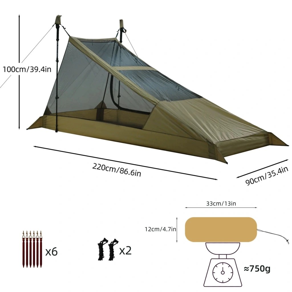 Outdoor mosquito-proof triangle net